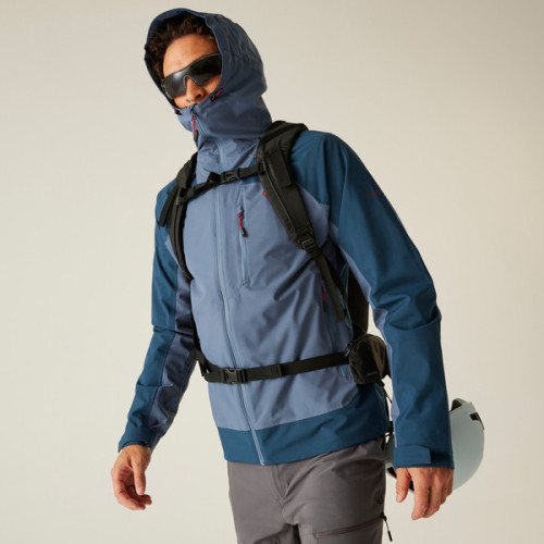 DARE2B TORREK II AZUL CHAQUETA IMPERMEABLE HOMBRE MODELO MOCHILA, ARISTARUN