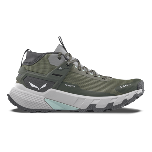 SALEWA PEDROC MID POWERTEX VERDE BOTAS TREKKING MUJER VISTA EXTERIOR,ARISTARUN