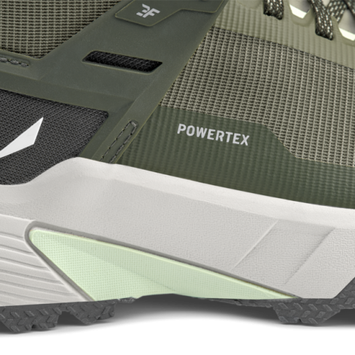 SALEWA PEDROC MID POWERTEX VERDE BOTAS TREKKING MUJER VISTA MEMBRANA,ARISTARUN
