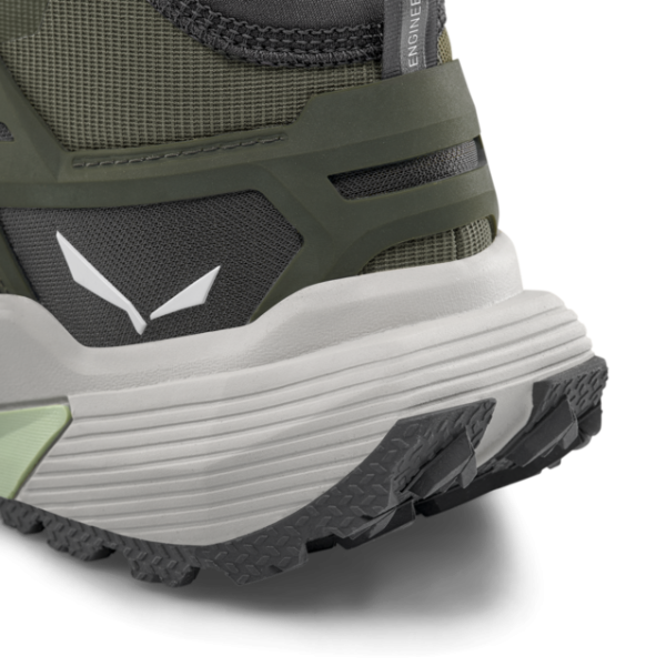 SALEWA PEDROC MID POWERTEX VERDE BOTAS TREKKING MUJER VISTA TRASERA,ARISTARUN