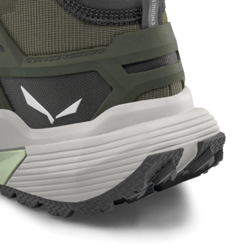 SALEWA PEDROC MID POWERTEX VERDE BOTAS TREKKING MUJER VISTA TRASERA,ARISTARUN
