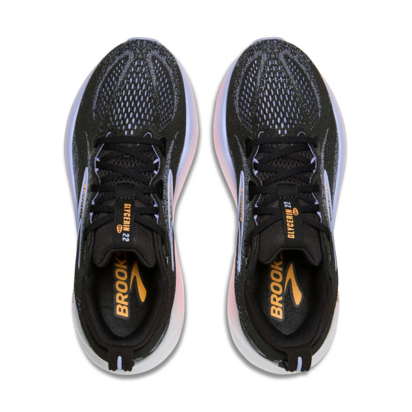 BROOKS GLYCERIN NEGRO ROSA 22 ZAPATILLA ASFALTO MUJER VISTA SUPERIOR,ARISTARUN