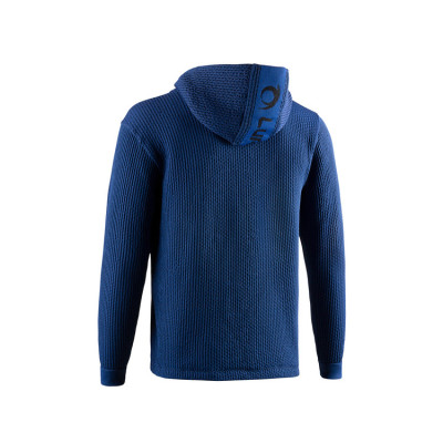 LURBEL WAVE HOODIE AZUL OSCURO SUDADERA TÉCNICA UNISEX VISTA FRONTAL,ARISTARUN 2