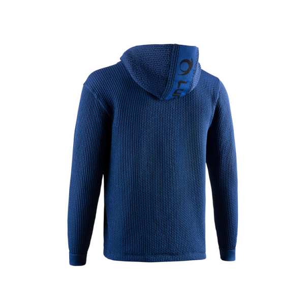 LURBEL WAVE HOODIE AZUL OSCURO SUDADERA TÉCNICA UNISEX VISTA TRASERA,ARISTARUN