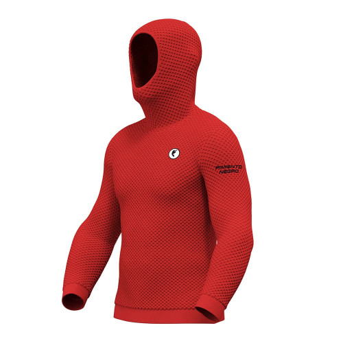 PIMIENTO NEGRO SUDADREA CON CAPUCHA ROJO UNISEX VISTA COMPLETA,ARISTARUN