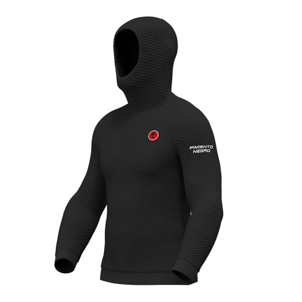 PIMIENTO NEGRO SUDADREA CON CAPUCHA NEGRO UNISEX VISTA COMPLETA,ARISTARUN