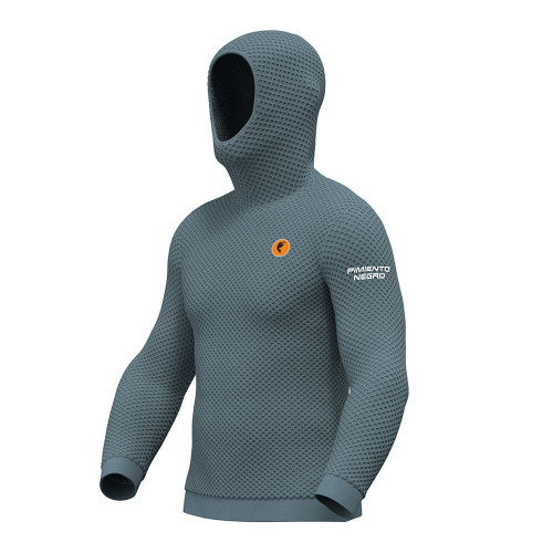 PIMIENTO NEGRO SUDADREA CON CAPUCHA AZUL OSCURO UNISEX VISTA COMPLETA,ARISTARUN