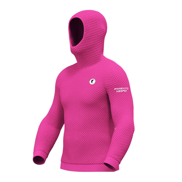 PIMIENTO NEGRO SUDADREA CON CAPUCHA ROSA UNISEX VISTA COMPLETA,ARISTARUN