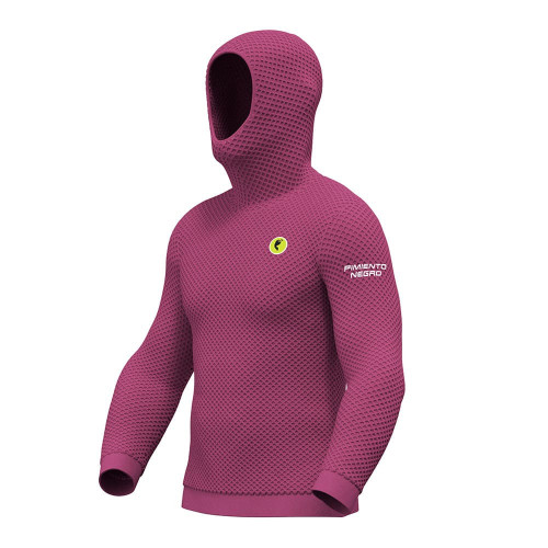 PIMIENTO NEGRO SUDADREA CON CAPUCHA VIOLETA UNISEX VISTA COMPLETA,ARISTARUN