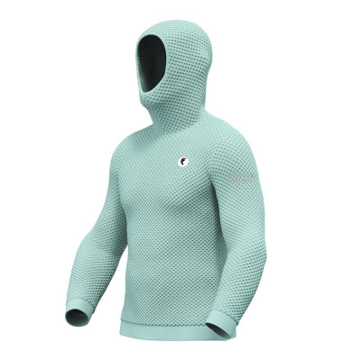 PIMIENTO NEGRO SUDADREA CON CAPUCHA AZUL CLARO UNISEX VISTA COMPLETA,ARISTARUN