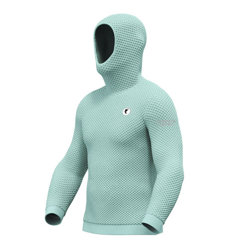 PIMIENTO NEGRO SUDADREA CON CAPUCHA AZUL CLARO UNISEX VISTA COMPLETA,ARISTARUN
