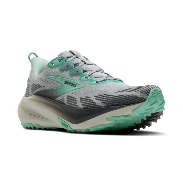 BROOKS GHOST TRAIL GRIS VERDE AZUL ZAPATILLAS MIXTAS MUJER VISTA PORTADA,ARISTARUN
