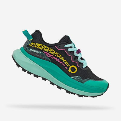 ATOM TERRA MAX NEGRO AZUL ZAPATILLAS TRAIL MUJER VISTA EXTERIOR,ARISTARUN