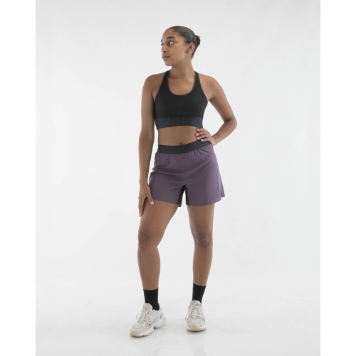 PIMIENTO NEGRO PANTALONES RUNNING VINO UNISEX VISTA FRONTAL,ARISTARUN