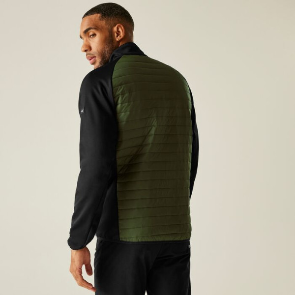REGATTA CLUMBER VERDE NEGRO CHAQUETA HÍBRIDA HOMBRE VISTA TRASERA,ARISTARUN