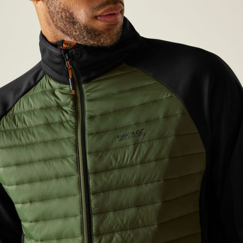 REGATTA CLUMBER VERDE NEGRO CHAQUETA HÍBRIDA HOMBRE VISTA AMPLIADA,ARISTARUN