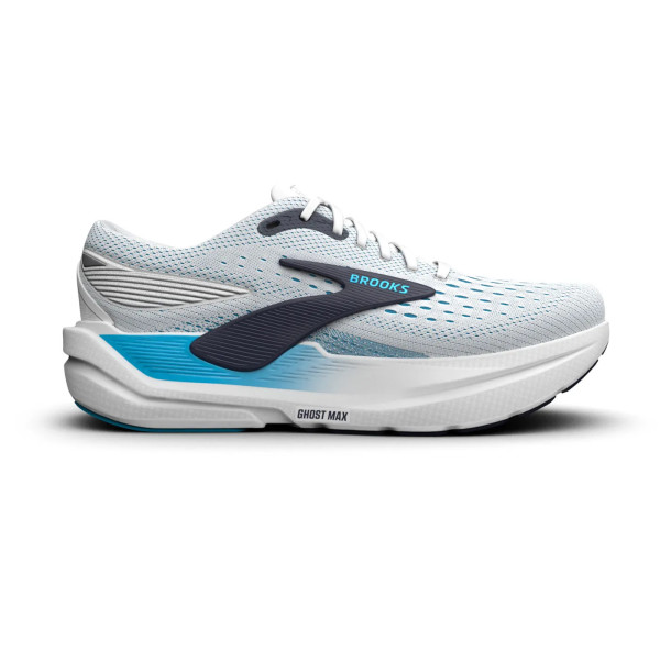 BROOKS GHOST MAX 3 BLANCO AZUL ZAPATILLA RUNNING HOMBRE VISTA EXTERIOR,ARISTARUN