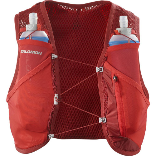 SALOMON ACTIVE SKIN 4 ROJO CHALECO HIDRATACIÓN VISTA FRONTAL,ARISTARUN