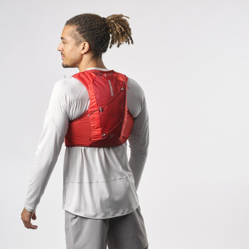 SALOMON ACTIVE SKIN 4 ROJO CHALECO HIDRATACIÓN VISTA ANTERIOR,ARISTARUN