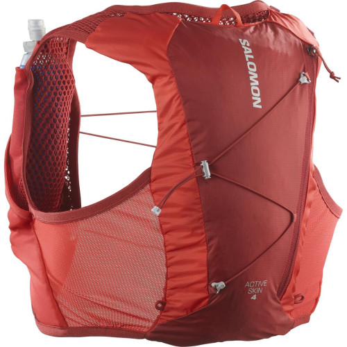 SALOMON ACTIVE SKIN 4 ROJO CHALECO HIDRATACIÓN VISTA TRASERA,ARISTARUN
