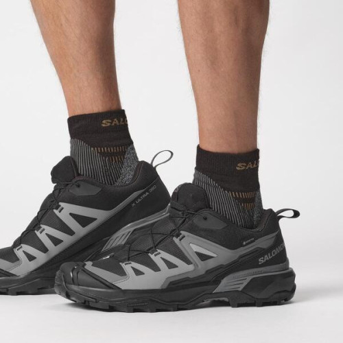 SALOMON X ULTRA 360 GTX NEGRO ZAPATILLA TREKKING HOMBRE VISTA LATERAL,ARISTARUN