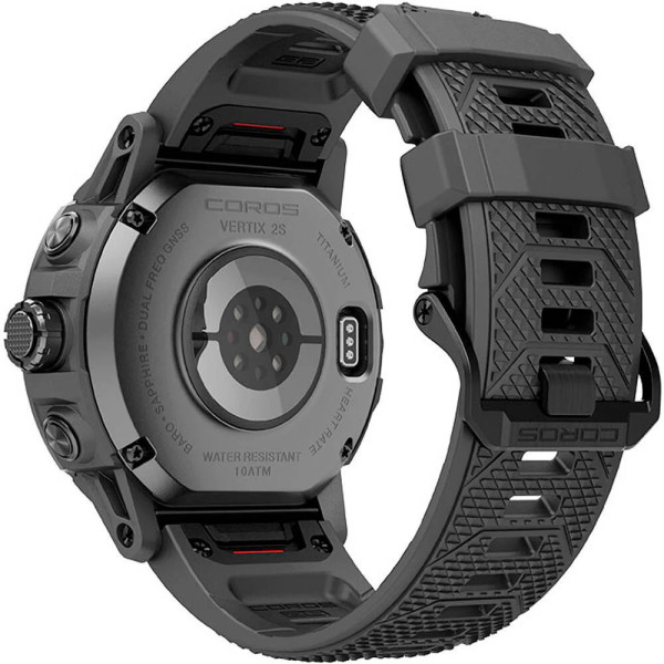 COROS VERTIX 2S RELOJ DEPORTIVO GPS NEGRO VISTA TRASERA,ARISTARUN