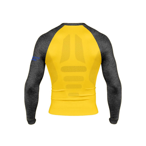 PIMIENTO NEGRO CAMISETA TERMORREGULADORA AMARILLO GRIS VISTA ANTERIOR,ARISTARUN