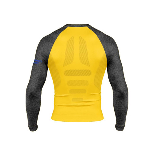 PIMIENTO NEGRO CAMISETA TERMORREGULADORA AMARILLO GRIS VISTA ANTERIOR,ARISTARUN