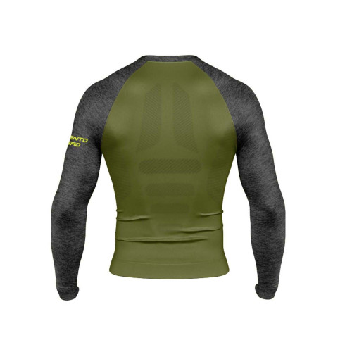PIMIENTO NEGRO CAMISETA TERMORREGULADORA VERDE GRIS VISTA ANTERIOR,ARISTARUN