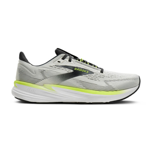 BROOKS REVEL 8 BLANCO AMARILLO ZAPATILLAS RUNNING HOMBRE VISTA EXTERIOR,ARISTARUN