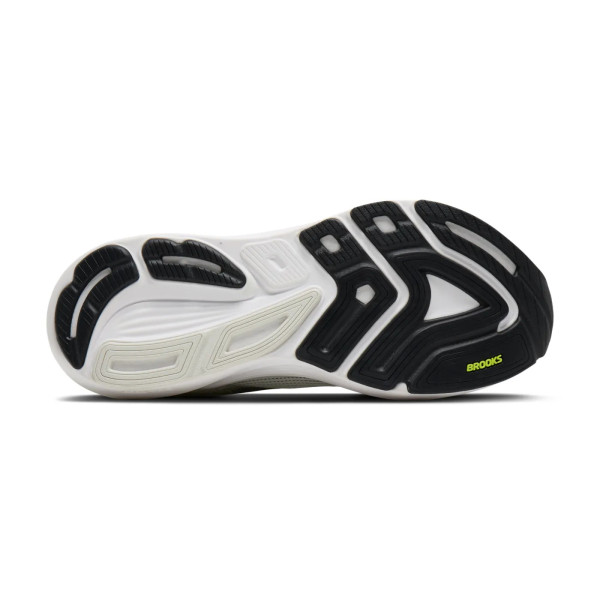 BROOKS REVEL 8 BLANCO AMARILLO ZAPATILLAS RUNNING HOMBRE VISTA SUELA,ARISTARUN