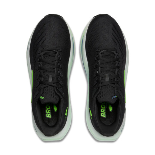 BROOKS GLYCERIN MAX 2 GRIS VERDE ZAPATILLAS RUNNING HOMBRE VISTA SUPERIOR,ARISTARUN