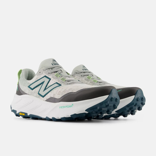 NEW BALANCE FRESH FOAM X HIERRO 9 GRIS AZUL ZAPATILLAS TRAIL HOMBRE PAR