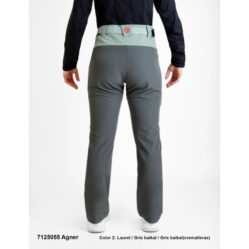 SPHERE PRO AGNER VERDE AGUA GRIS PANTALONES TREKKING MUJER TRASASERA