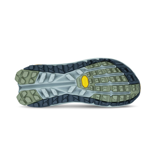 ALTRA OLYMPUS 6 GRIS AZULADO ZAPATILLAS TRAIL MUJER VISTA SUELA,ARISTARUN