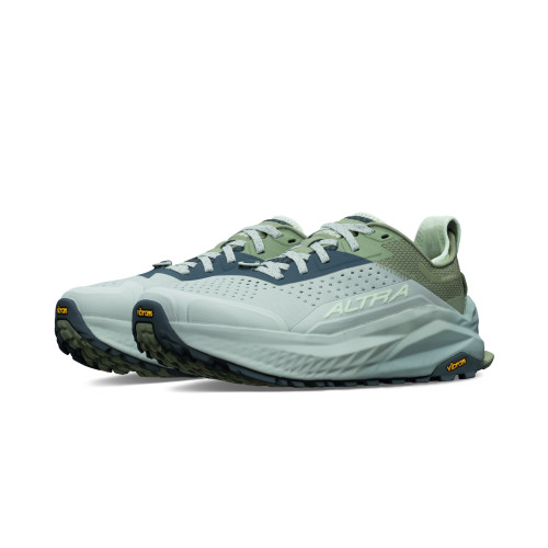 ALTRA OLYMPUS 6 GRIS AZULADO ZAPATILLAS TRAIL MUJER VISTA LATERAL,ARISTARUN
