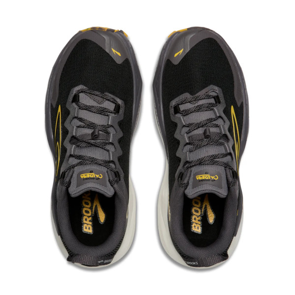 BROOKS CALDERA 8 NEGRO AMARILLO ZAPATILLAS TRAIL VISTA SUPERIOR,ARISTARUN
