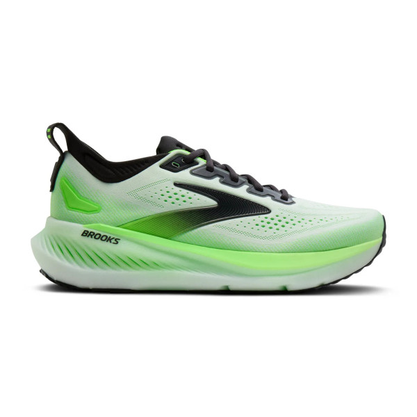 BROOKS GLYCERIN 23 BLANCO VERDE ZAPATILLAS RUNNING HOMBRE VISTA EXTERIOR,ARISTARUN