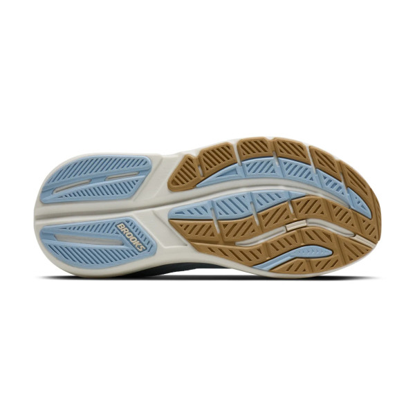 BROOKS GHOST MAX 3 AZUL BEIGE ZAPATILLA RUNNING MUJER VISTA SUELA,ARISTARUN