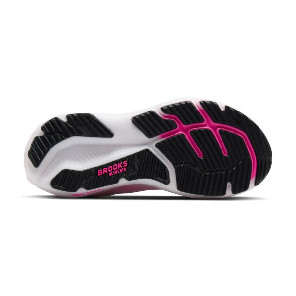 BROOKS GLYCERIN 23 BLANCO ROSA ZAPATILLAS RUNNING MUJER VISTA SUELA,ARISTARUN