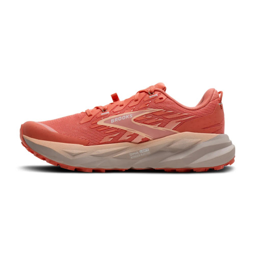 BROOKS CASCADIA 19 CORAL ZAPATILLAS TRAIL MUJER VISTA INTERIOR,ARISTARUN