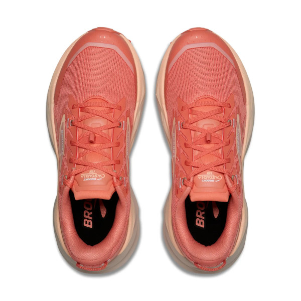 BROOKS CASCADIA 19 CORAL ZAPATILLAS TRAIL MUJER VISTA SUPERIOR,ARISTARUN
