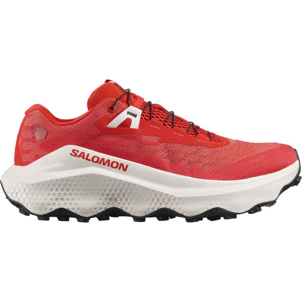 SALOMON ULTRA GLIDE 4 ROJO BLANCO ZAPATILLAS TRAIL HOMBRE VISTA EXTERIOR, ARISTARUN