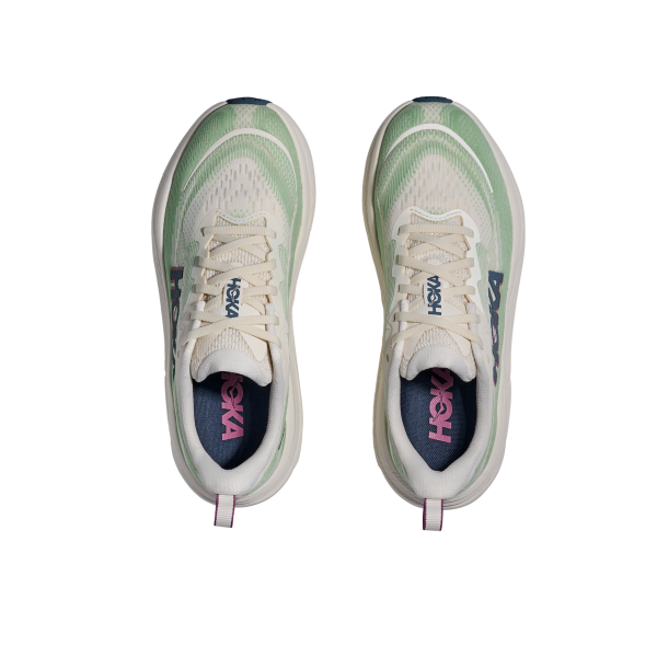 HOKA SKYFLOW BLANCO VERDE ZAPATILLAS RUNNING MUJER ARRIBA, ARISTARUN
