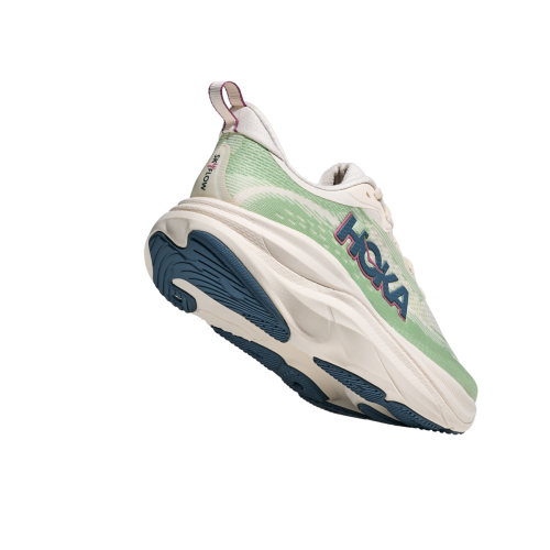 HOKA SKYFLOW BLANCO VERDE ZAPATILLAS RUNNING MUJER TRASERA, ARISTARUN
