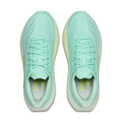 BROOKS GLYCERIN MAX 2 AZUL CLARO ZAPATILLAS RUNNING MUJER VISTA SUPERIOR, ARISTARUN