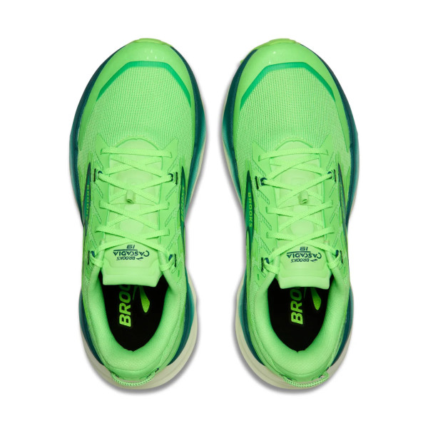 BROOKS CASCADIA 19 VERDE ZAPATILLAS TRAIL HOMBRE VISTA SUPERIOR,ARISTARUN
