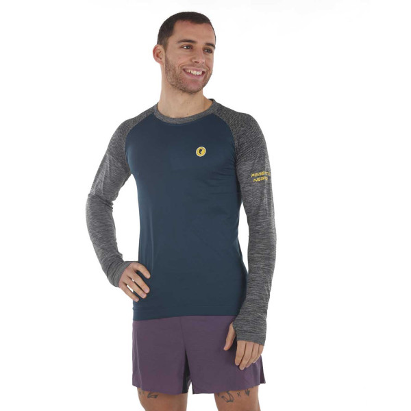 PIMIENTO NEGRO CAMISETA TERMORREGULADORA AZUL OSCURO VISTA FRONTAL, ARISTARUN