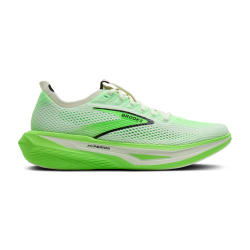 BROOKS HYPERION 3 BLANCO VERDE ZAPATILLAS RUNNING HOMBRE VISTA EXTERIOR,ARISTARUN