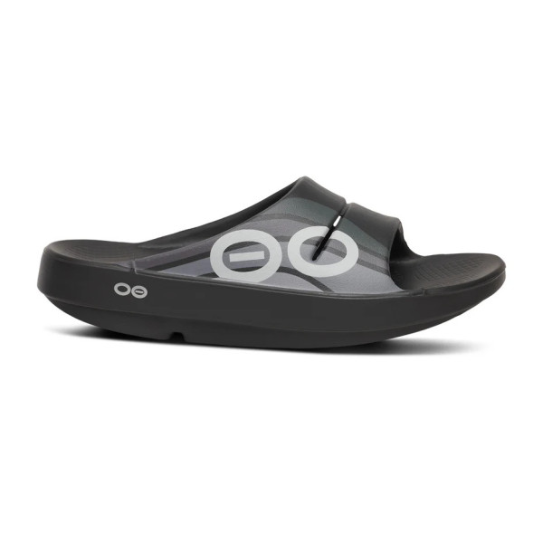 OOFOS OOAHH SPORT SANDALIA DE RECUPERACIÓN BLACK-WAVE UNISEX, ARISTARUN